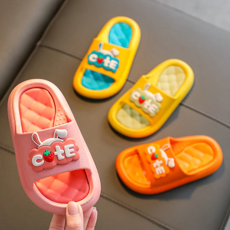 Детские тапочки принцессы для девочки, Нескользящие, водонепроницаемые, с мягкой подошвой, домашние тапочки, тапочки для ванной, Уличная обувь