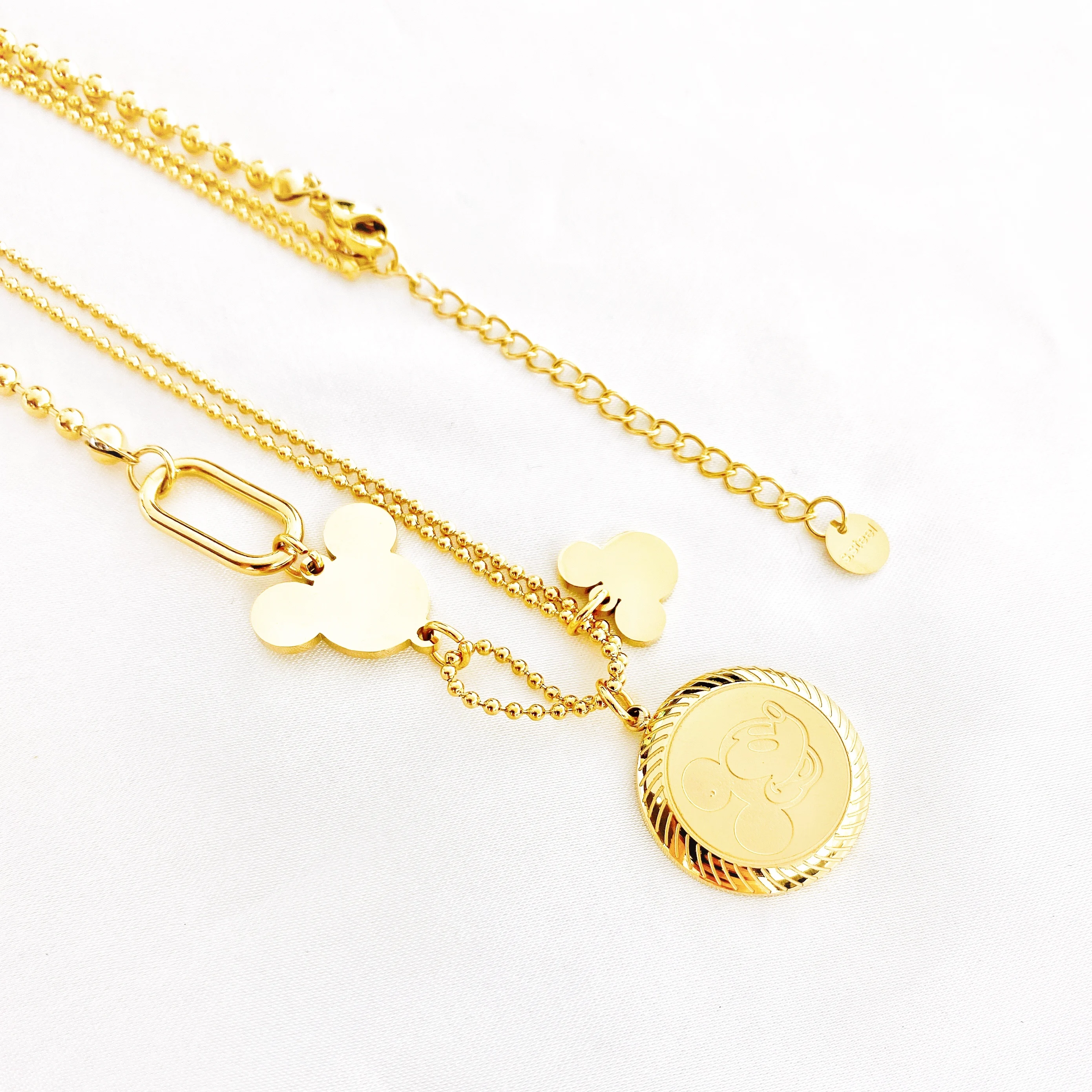 
Custom Cartoon Mickey Minnie Name Necklace Stainless Steel Mouse Letter Link Chain Necklaces Trenday Women Girl Gifts 