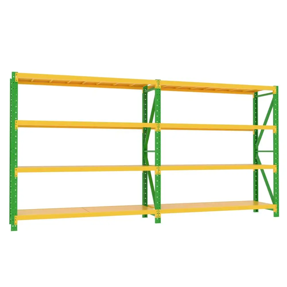Manufacture Factory Racks 200KG Per layer Powder Coated Metal Light Duty Warehouse Storage Rack Shelf