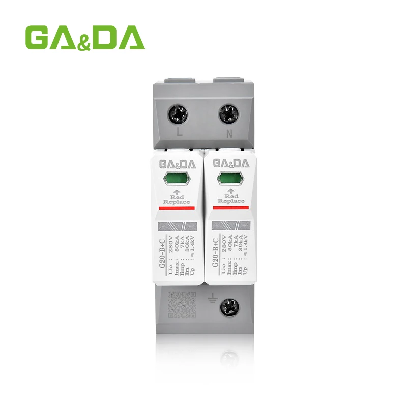 AC series electronic equipment Power surge protector spd T1+T2 surge protection device