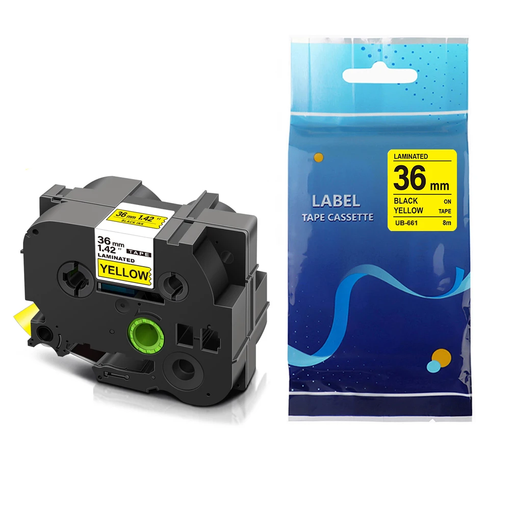 Unismar Compatible Laminated Waterproof Label Tape Tze661 Tz-661 Tzc-661 Tz661 Label Cassette For Brother Printer Label Maker