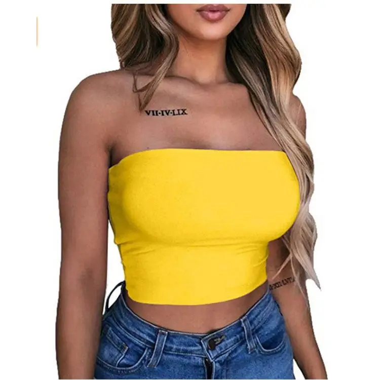 2020 new arrivals summer collection off shoulder women fashion lady boob tube top