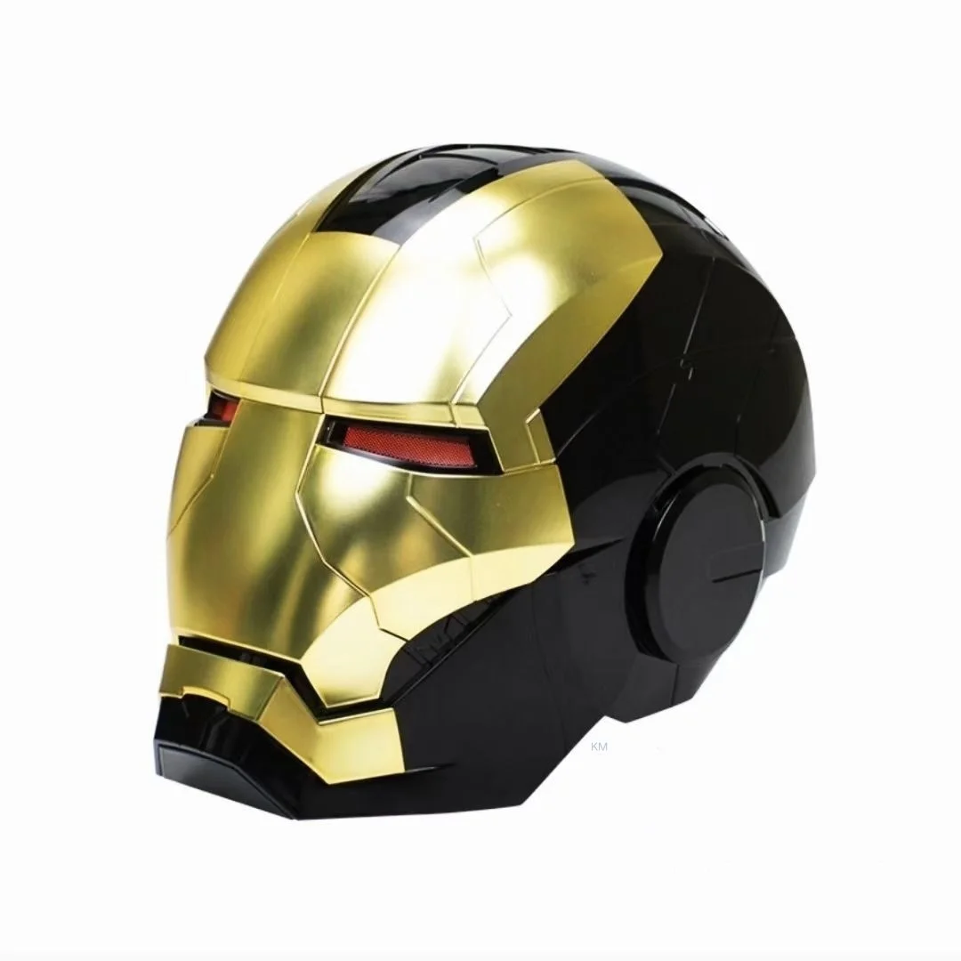 E83 Iron Man Black Gold Helmet New Arrival Electric Voice Controlled Party Mask for Halloween and Other Celebrations