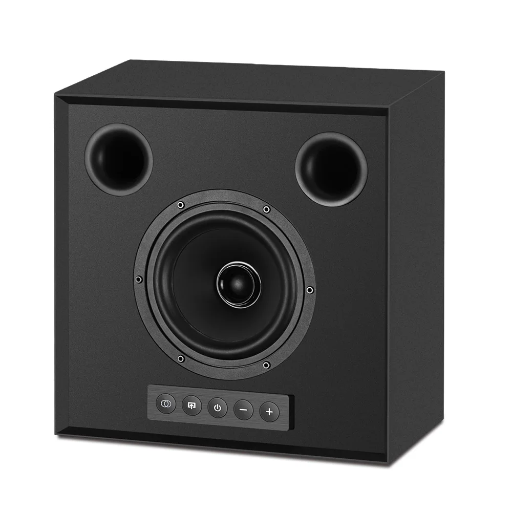 Wireless Professional 6.5 inch Active Studio Monitor Speakers with BT5.0 80W for Home HiFi Recording (Single, Black)