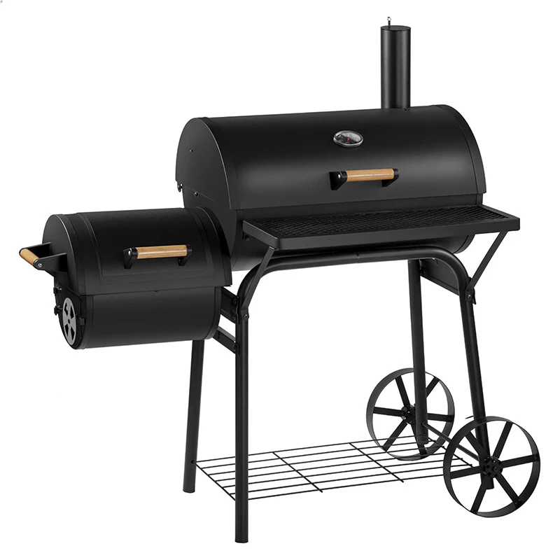 New Arrive Outdoor Large Duty Charcoal Barbeque Smoker Black BBQ Camping Grills