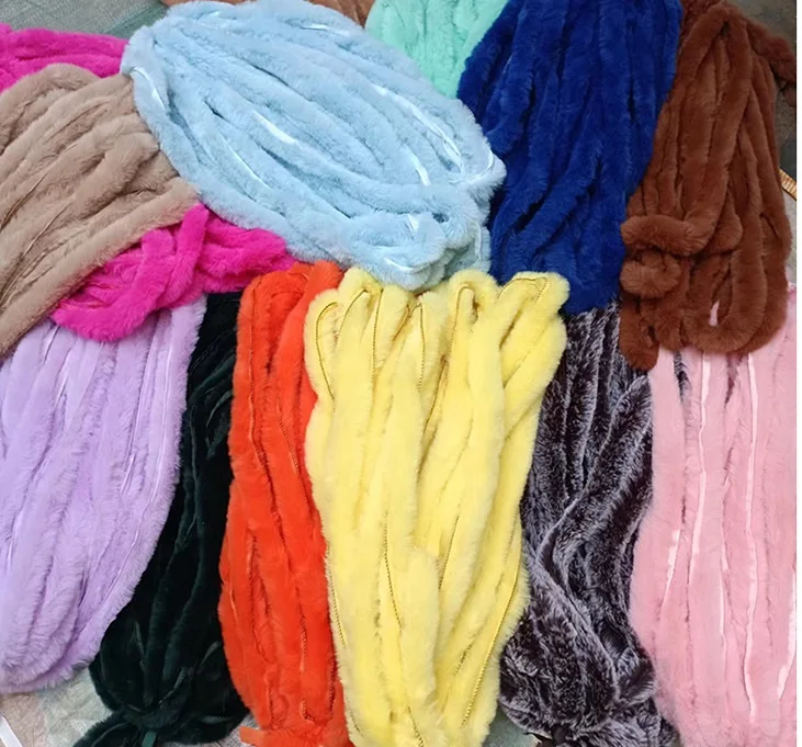 Обрезка из искусственного меха кролика 5 см