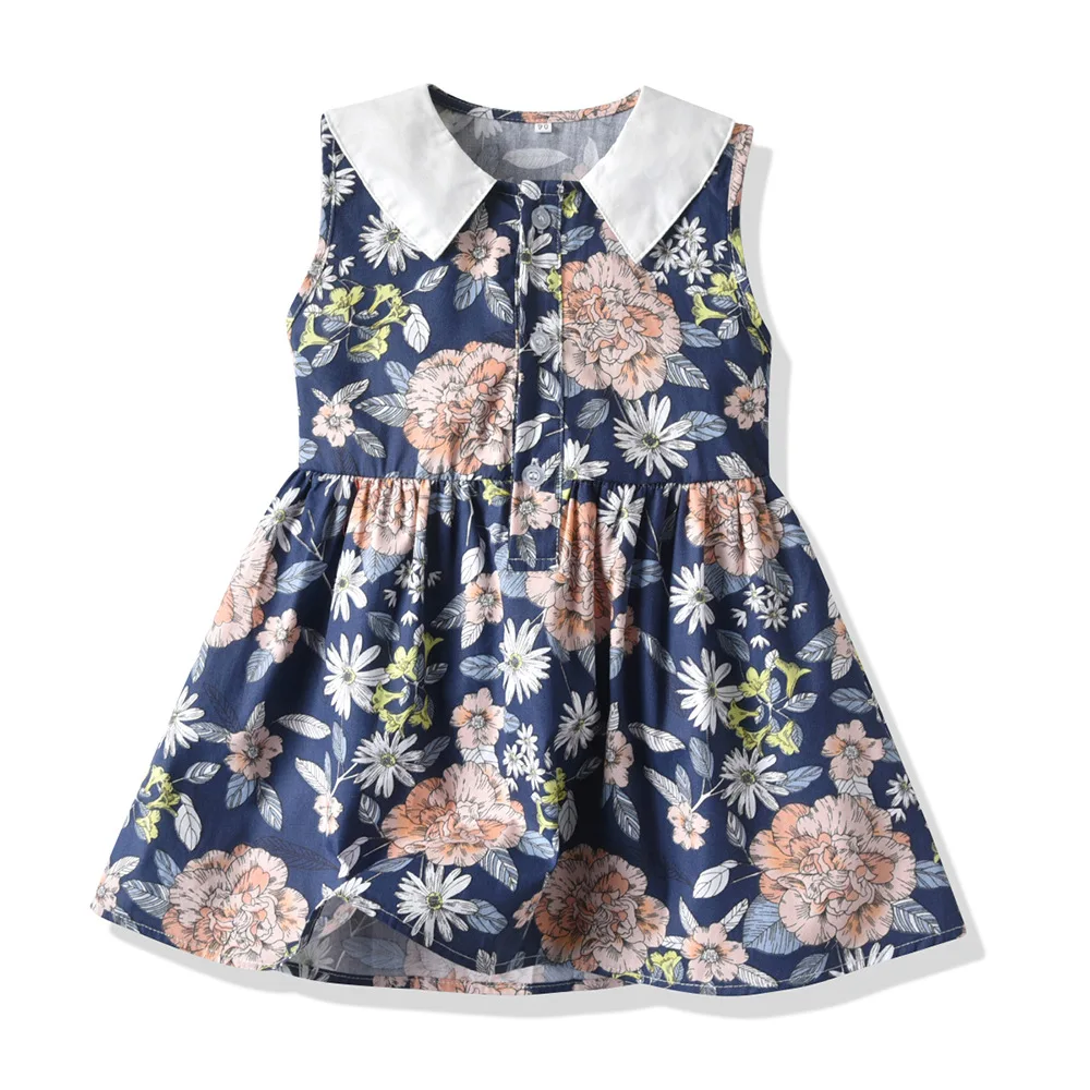 Popular promotional girls dresses kids 2022 summer dress girls wholesale girls party dresses