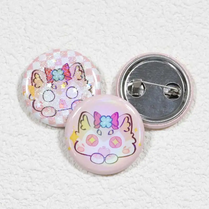 Factory Outlet Beer Bottle Shape Button Badge Custom Printed  Anime Tin Button Badge Pin