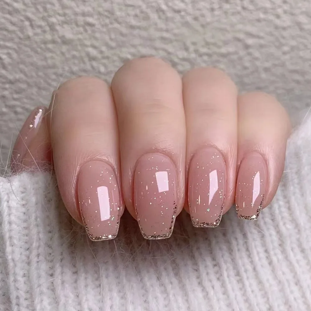 Ready to Ship Top selling extra long coffin ballerina press on nails vendor with 3D false nail design and glue nail tip