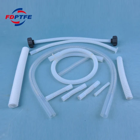 FUDA great resistance to fatigue spiral convoluted PTFE tube transparent nature oem