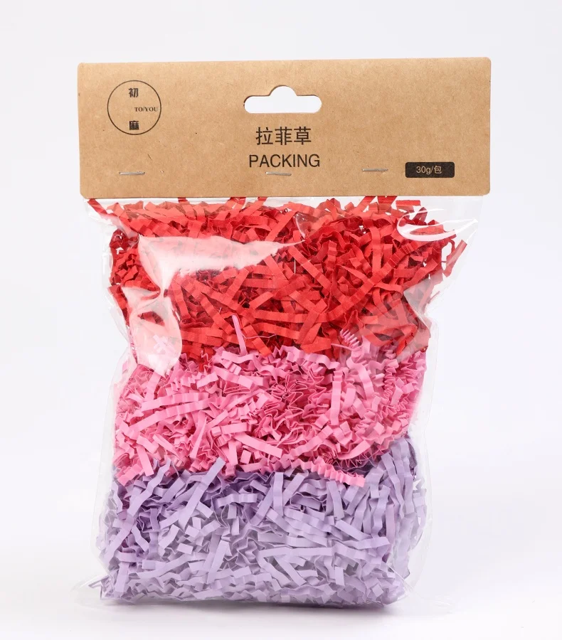 
Fashionable Simple Design Colorful Filling Shredded Paper Crinkle Shredded Paper 