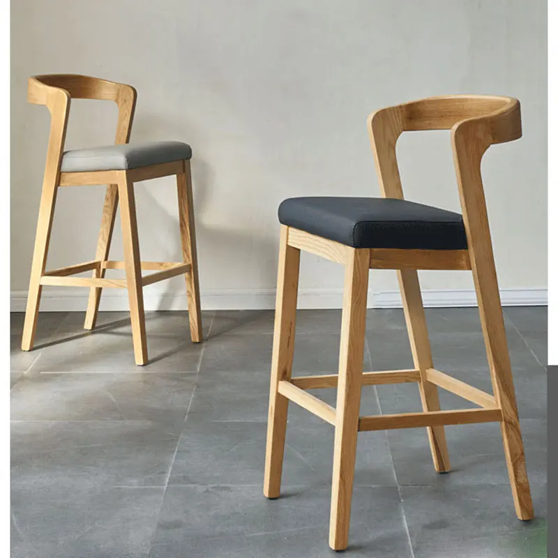 Modern design wooden dining upholstered chair coffee chair cafe furniture luxury wood restaurant bar chair