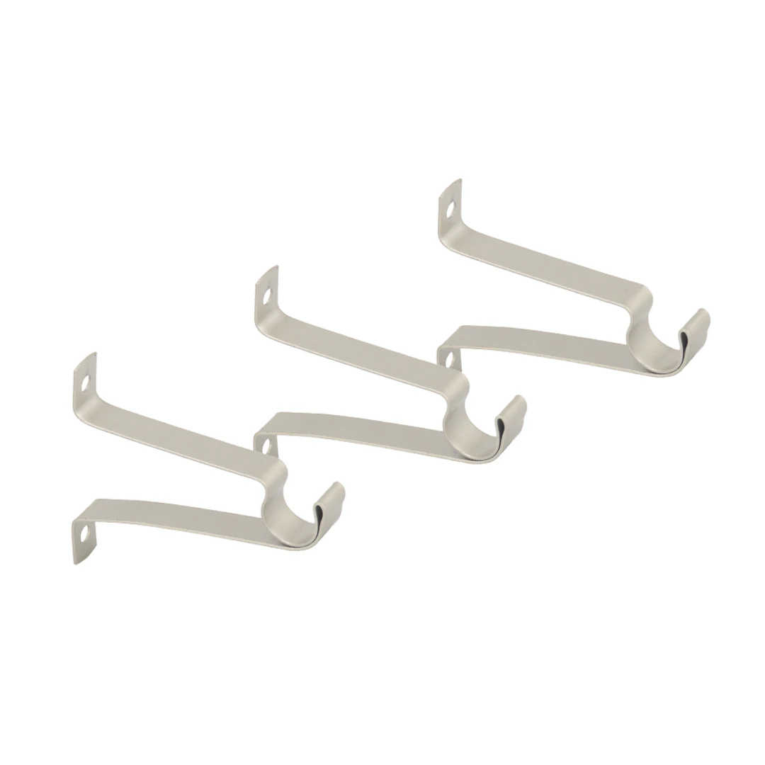 JNS Brass Curtain Double Brackets Supports UK Market Hang Curtain Pole Double Rod Brackets No Screw