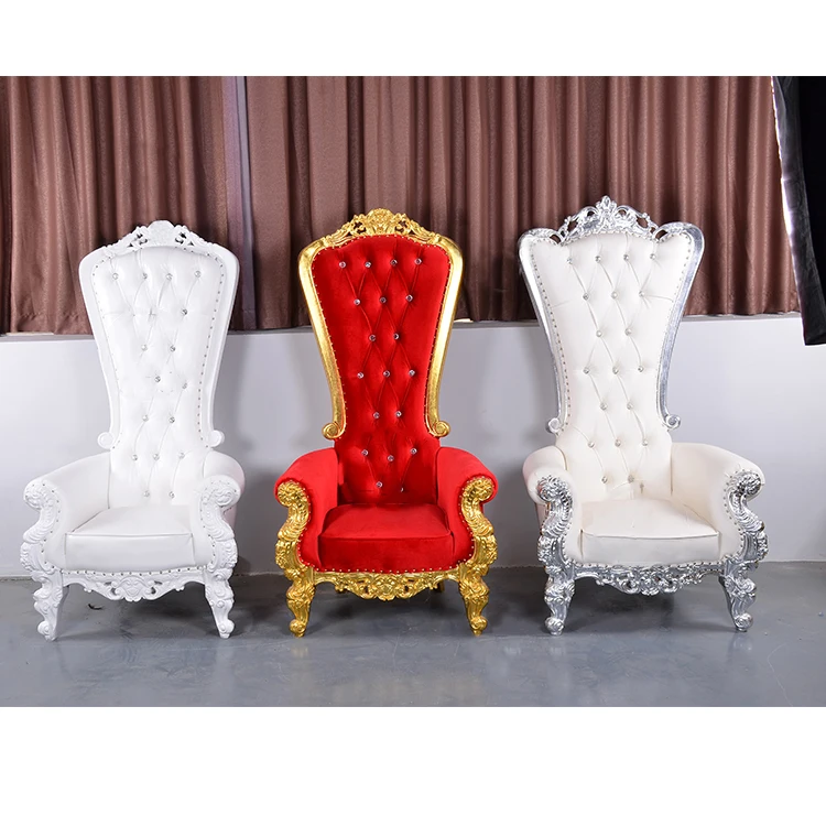 Bride Groom Wedding Sofa High Back Royal Furniture King Throne Chair Banquet Dining Chair Hotel Chairs For Events Wedding