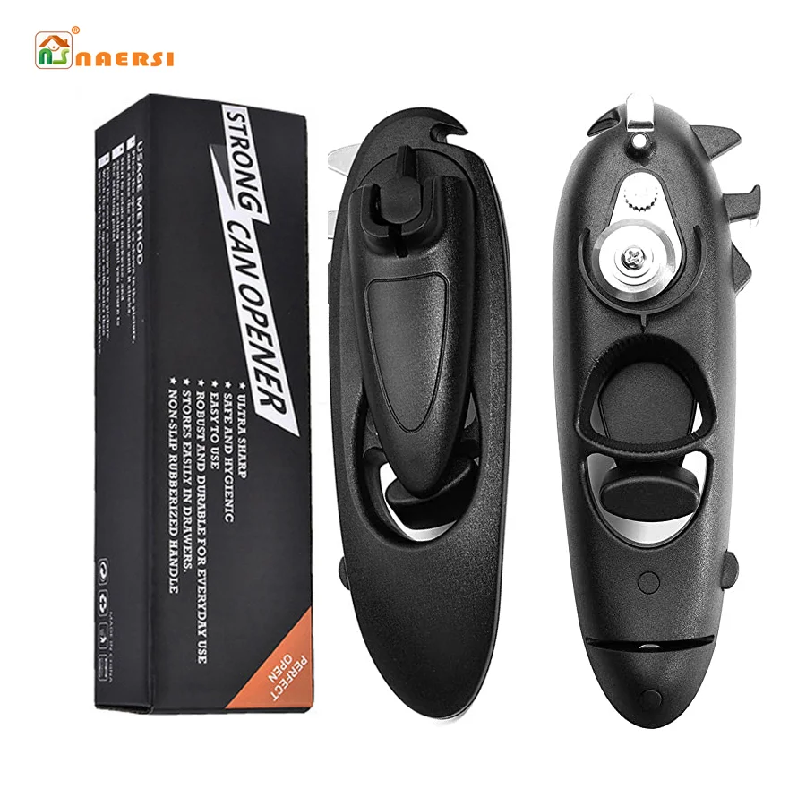 Multifunction 8 In 1 Manual Can Opener Rotation Handle Manual Safety Can Opener Kitchen Bar Home Household Opening Tool