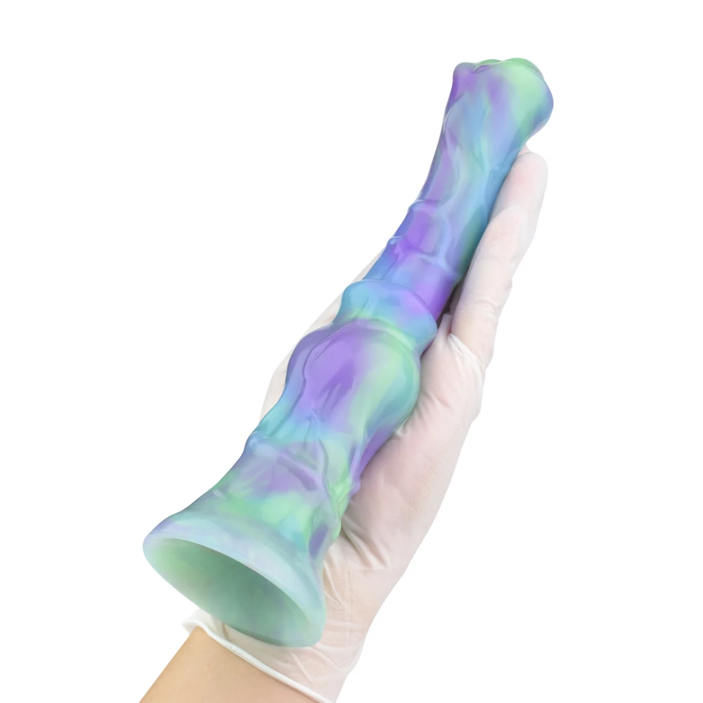 YOCY Enlargement Fantasy Lotus Color  Penis Sleeve Extender Silicone Dildo Sex Toys for Male Artificial Rods