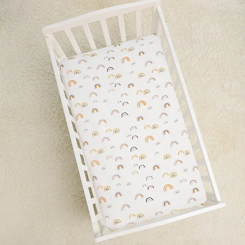 Wholesale Woven Soft Muslin Baby Crib Sheet 100% Organic Cotton