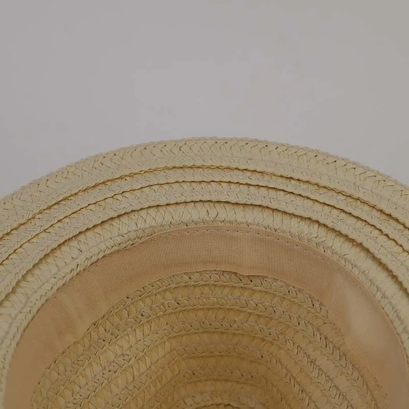 Hot Selling Wholesale Panama Straw Hat With Rainbow Color Decoration Sunshade Bohemian Summer Beach Fedora Hat For Women Adult