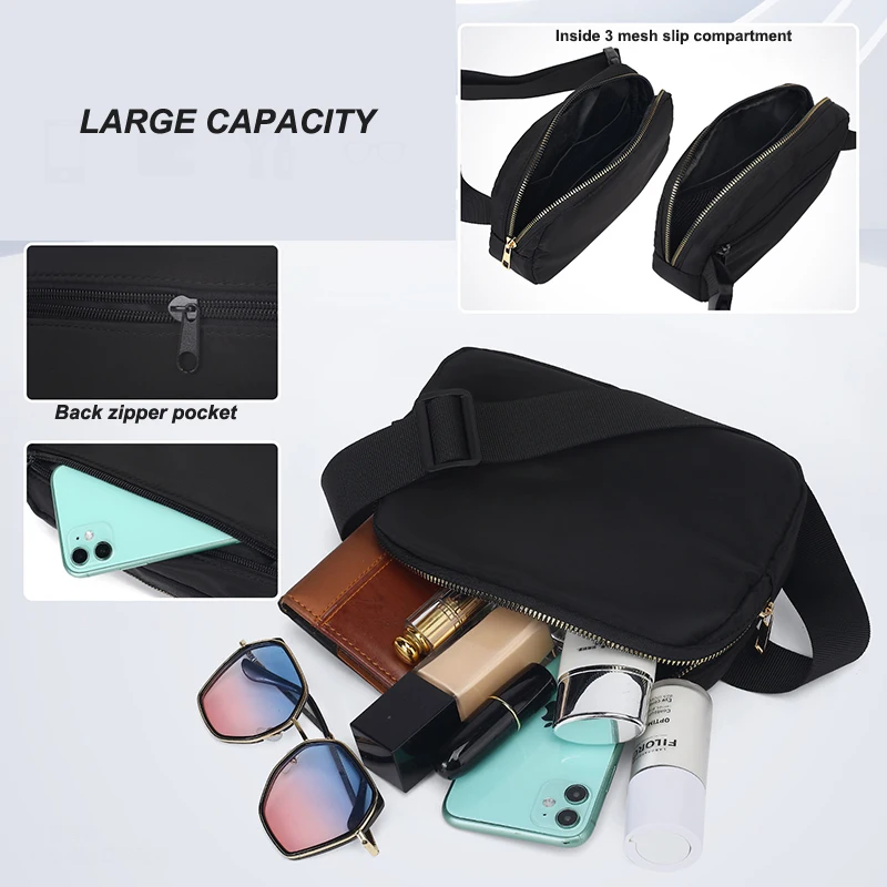 New 29 color Fashion waterproof  Resistant Eco Friendly Travel Sports Nylon Waist Bag