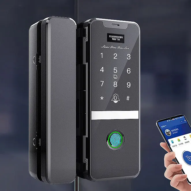 Smart Lock Door Home Doorlock Biometric Electronic Wireless Deadbolt Waterproof smart glass door lock