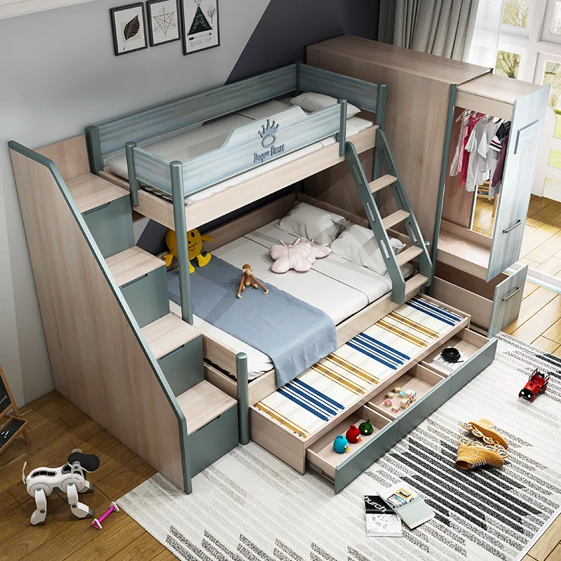 Nordic bunk beds solid wood bunk beds multipurpose boys/girls/mothers beds Children bunk beds high and low beds