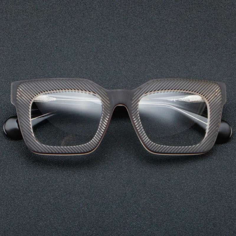 Special Stripe high quality cellulose acetate optical glasses custom acetate eyewear for women
