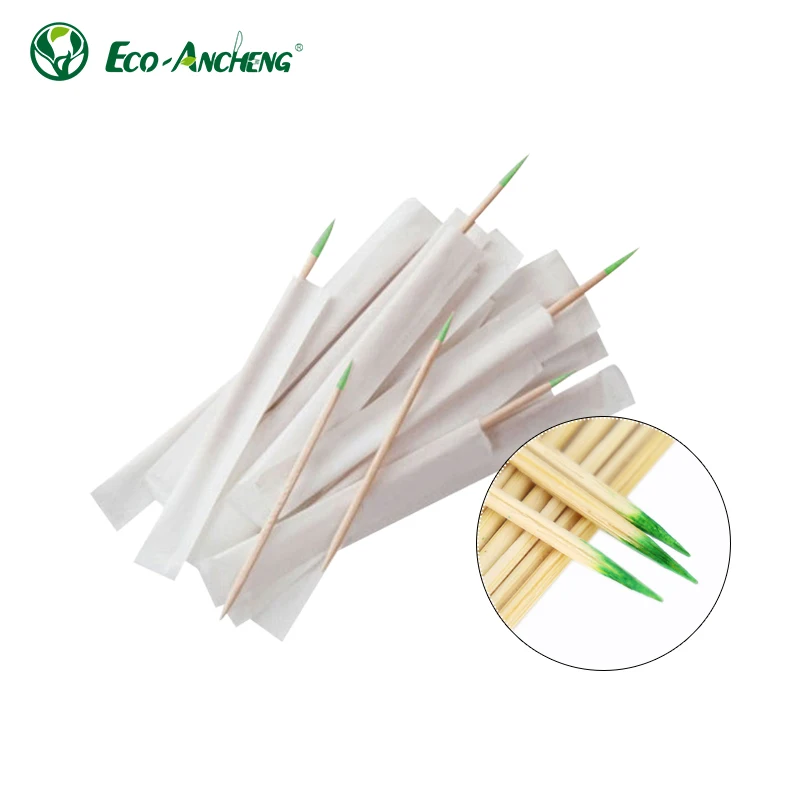 Экологичные бамбуковые зубочистки на заказ Биоразлагаемые бумажные зубочистки из полипропилена на заказ бамбуковые Мятные зубочистки