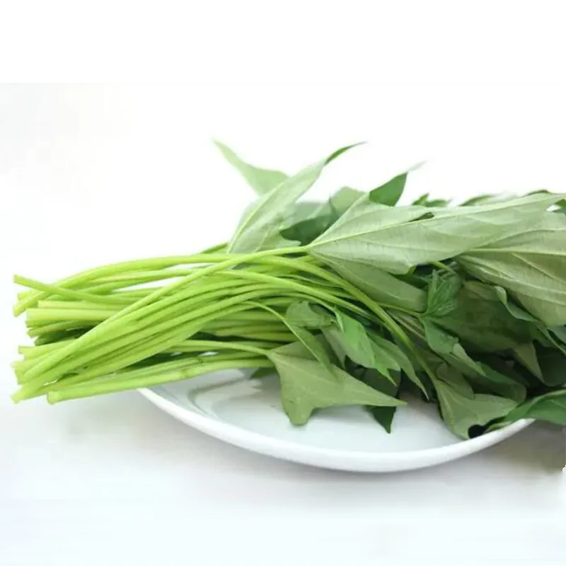 Frozen fruits and vegetables of sweet potato leaves