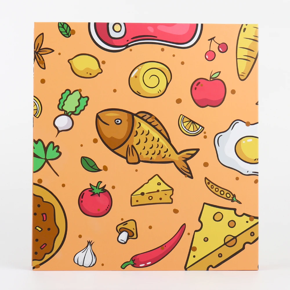 Custom Design 3 Ring Full Page Recipe Book Set Binder Page Protectors And 6 Dividers For Family Recipe Organizer