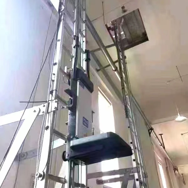 Single man climbing lift Climb free for wind tower turbine