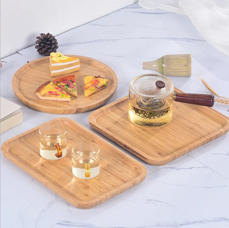 Eco friendly  custom logo bamboo trays food snake serving tray