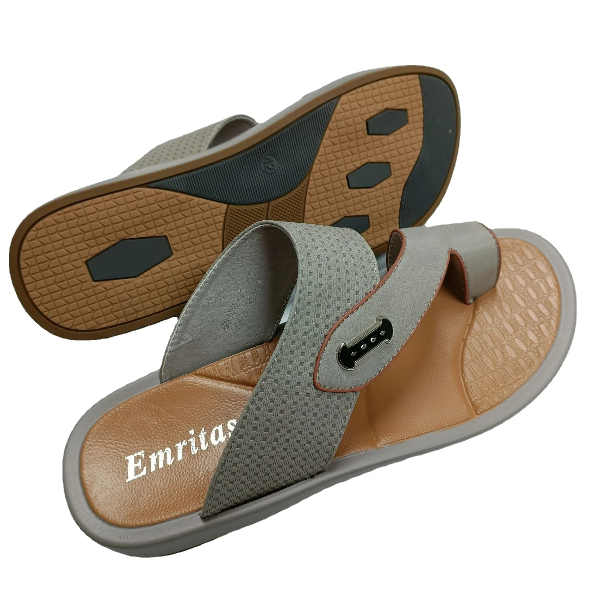 Летняя Уличная обувь с открытым носком Нескользящие сандалии на резиновой подошве искусственная пляжная арабские тапочки для