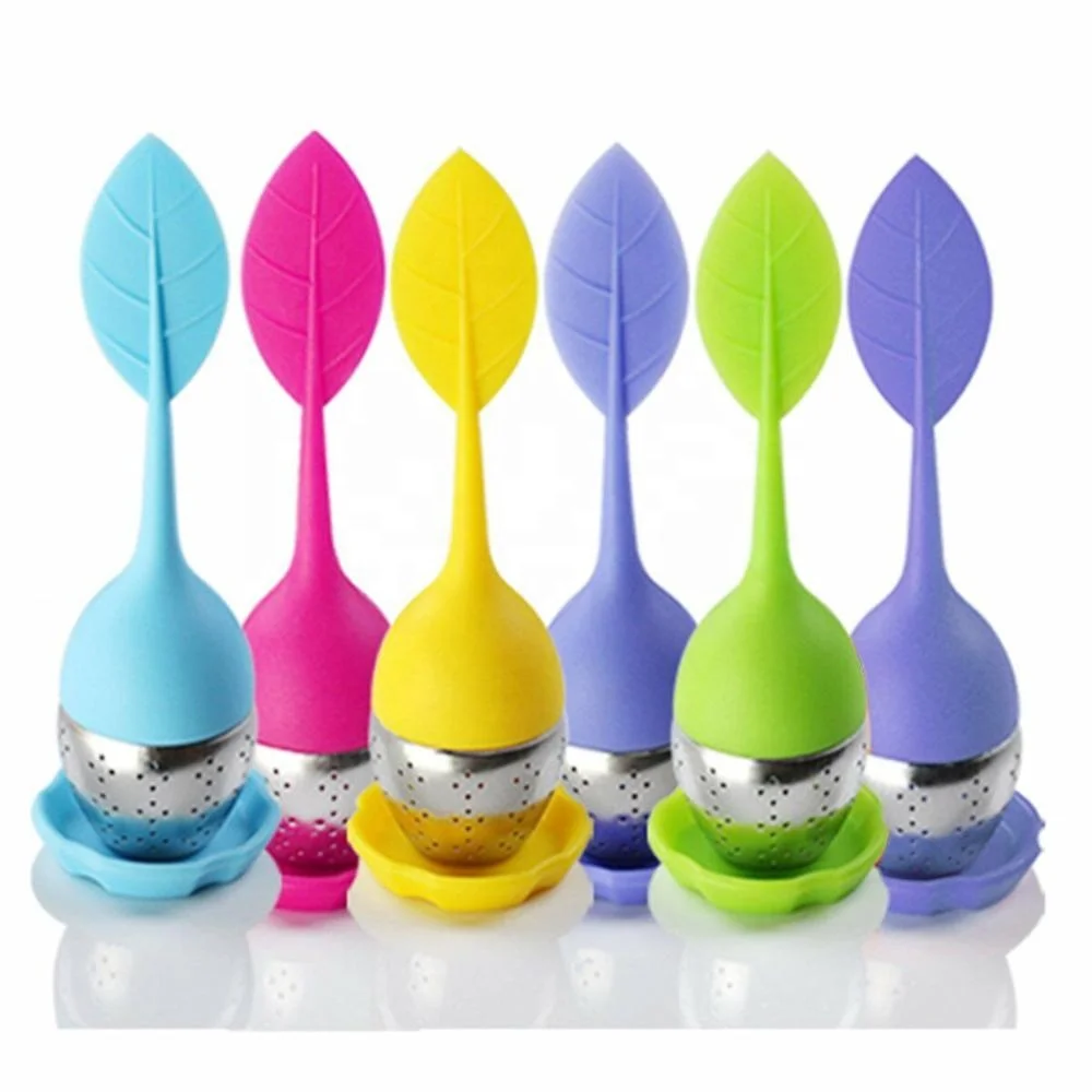Loose Leaf Stainless Steel Tea Filter for Steeping Loose Tea Steeper Silicone Tea Infuser Tee Egg For Cup,Mug,Teapot,Bottle