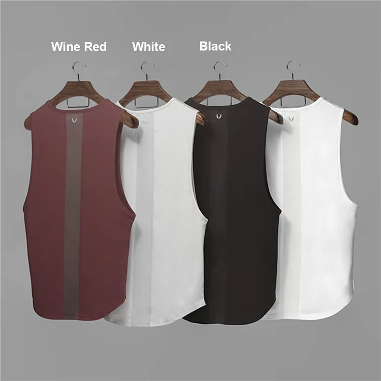 
High Quality Quick Dry Workout Fitness Vest Mens Stretch Gym Tank Tops 