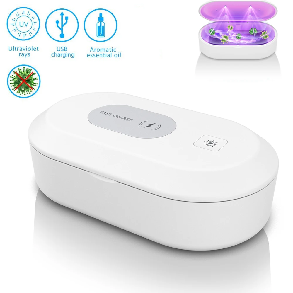15w Portable UV Sterilizer Multi-function Wireless Charger Disinfection Box