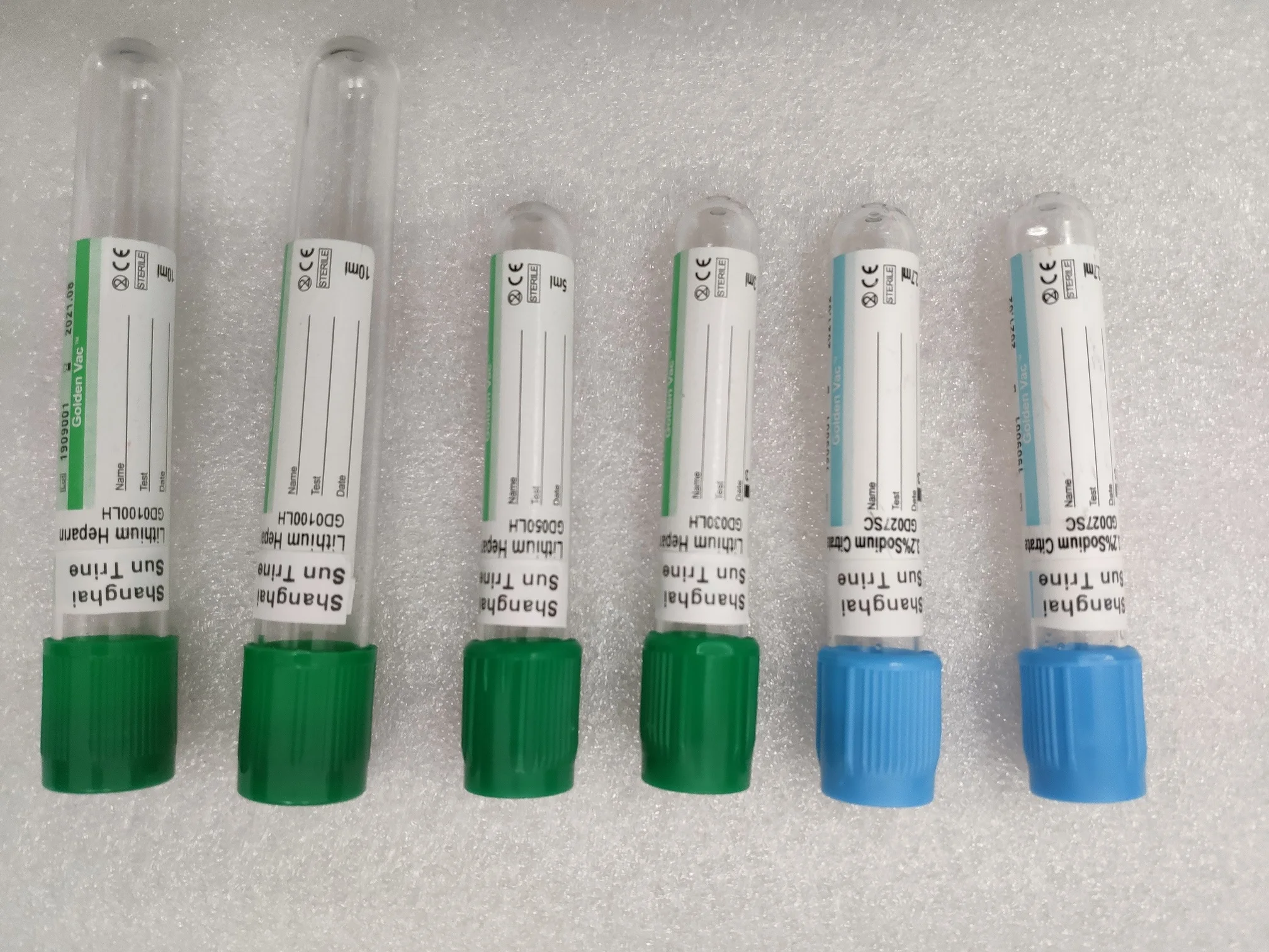 Anticoagulation Blood Collection Tube 3ml 4ml 5ml 8.5ml Gel & Heparin Tube