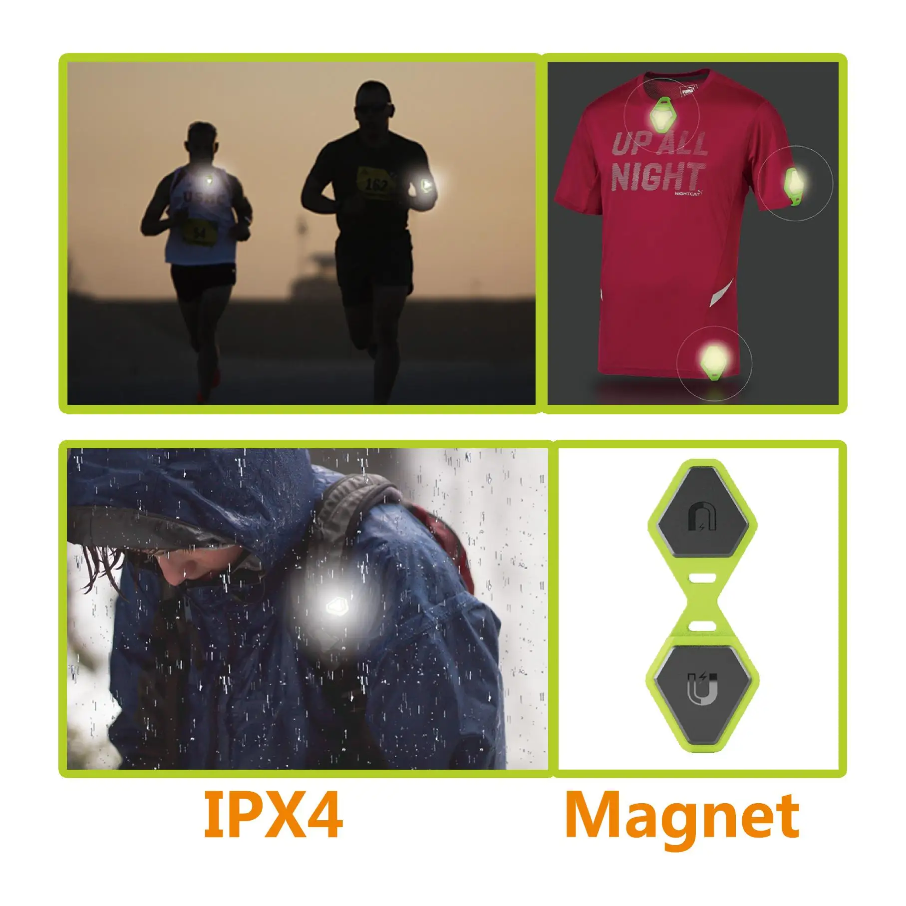  SMD LED Sports Lights Silicone Waterpoof Portable Running