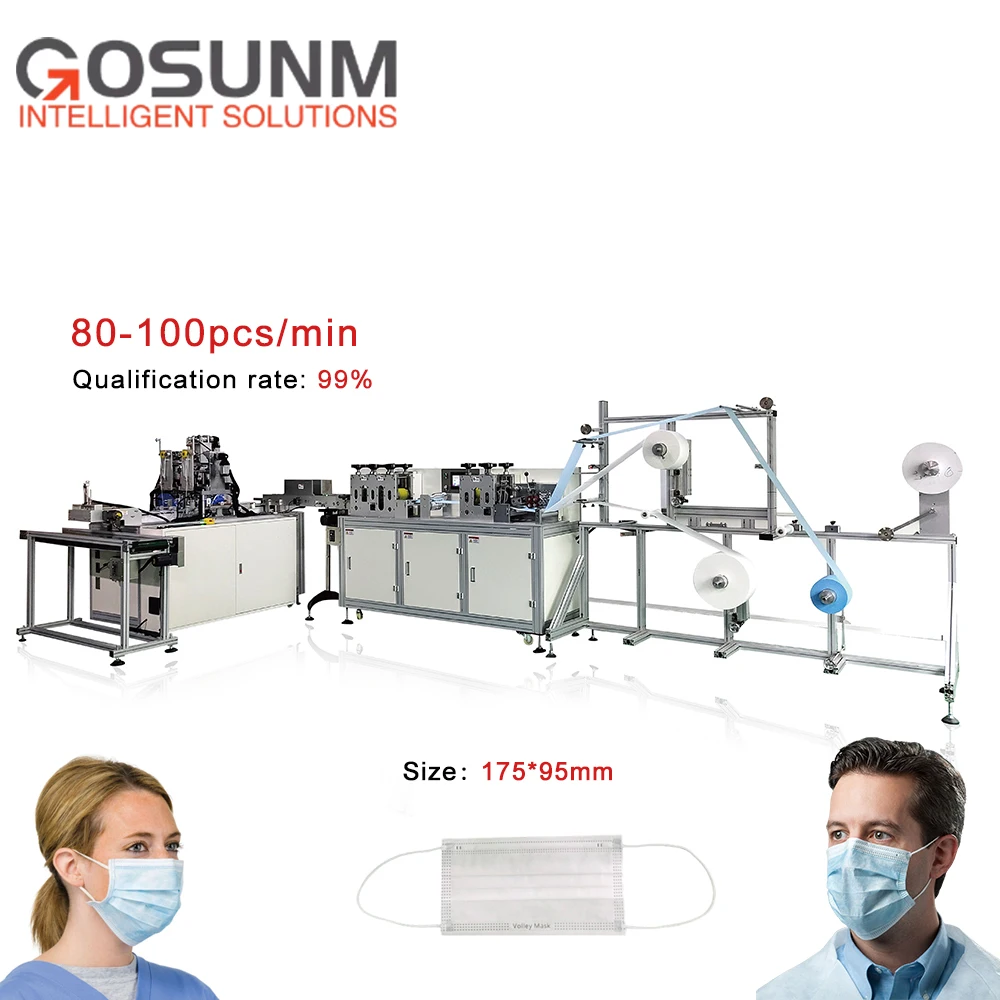 Высокоскоростная автоматическая маска для лица настольная хирургическая маска машина
