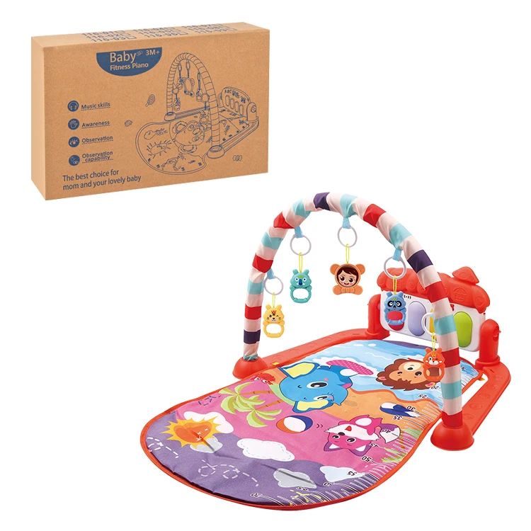Early Newborn Toys Newborn Baby Play Gym Mat Activity Fitness Sleeping Piano Game Baby Play Mat