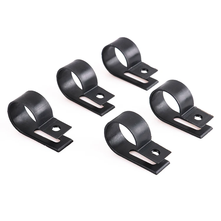 100PIC/BAG Nylon Screw Wire Clips R-type Clip Cable Clamp Fasteners Tubing Clips