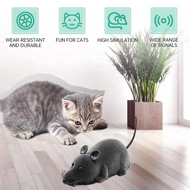 Hot Electronic Wireless Remote Control Mouse Spider Rc Rat Mice Interactive Toy For Pet Cat