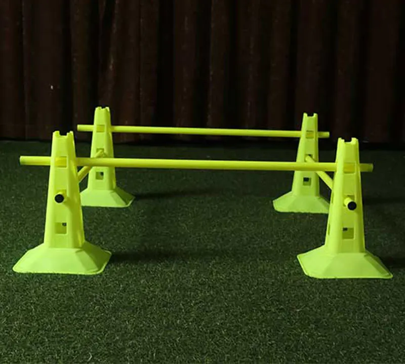 9 Inch Assorted color plastic sports cones with holes Agility cones Soccer