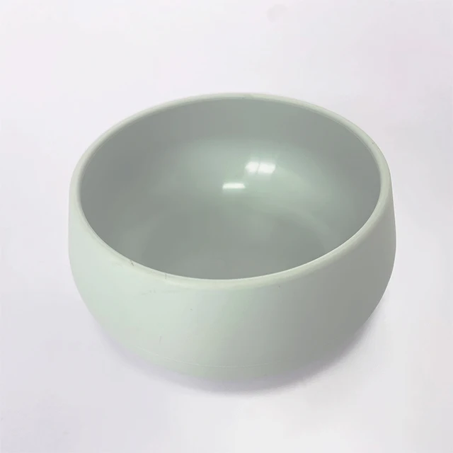 Eco friendly non toxic 100% food grade LFGB standard non spill soft silicone bowl for kids toddlers baby feeding bowl