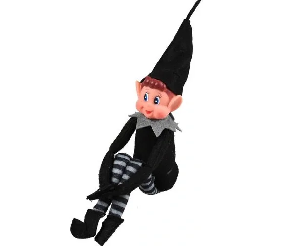 2024 New Christmas Gifts 40cm Elf on shelf Doll Long-Leg Hanging Ornaments Christmas Plush Dolls