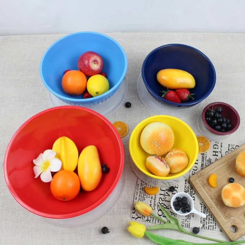 New Arrival Hot Sale Melamine Household Tableware 5 Piece Set Colorful Salad Melamine Mixing Bowl with Lid