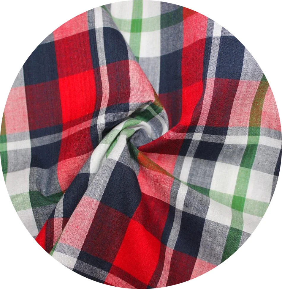 New arrival 100% cotton yarn dyed check fabric woven plaid fabric for shirts