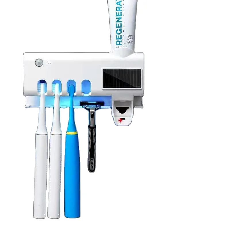  2021 Hot sale Wall Mounted Portable Rechargeable USB UVC LED Toothbrush Sterilizer solar toothbrush