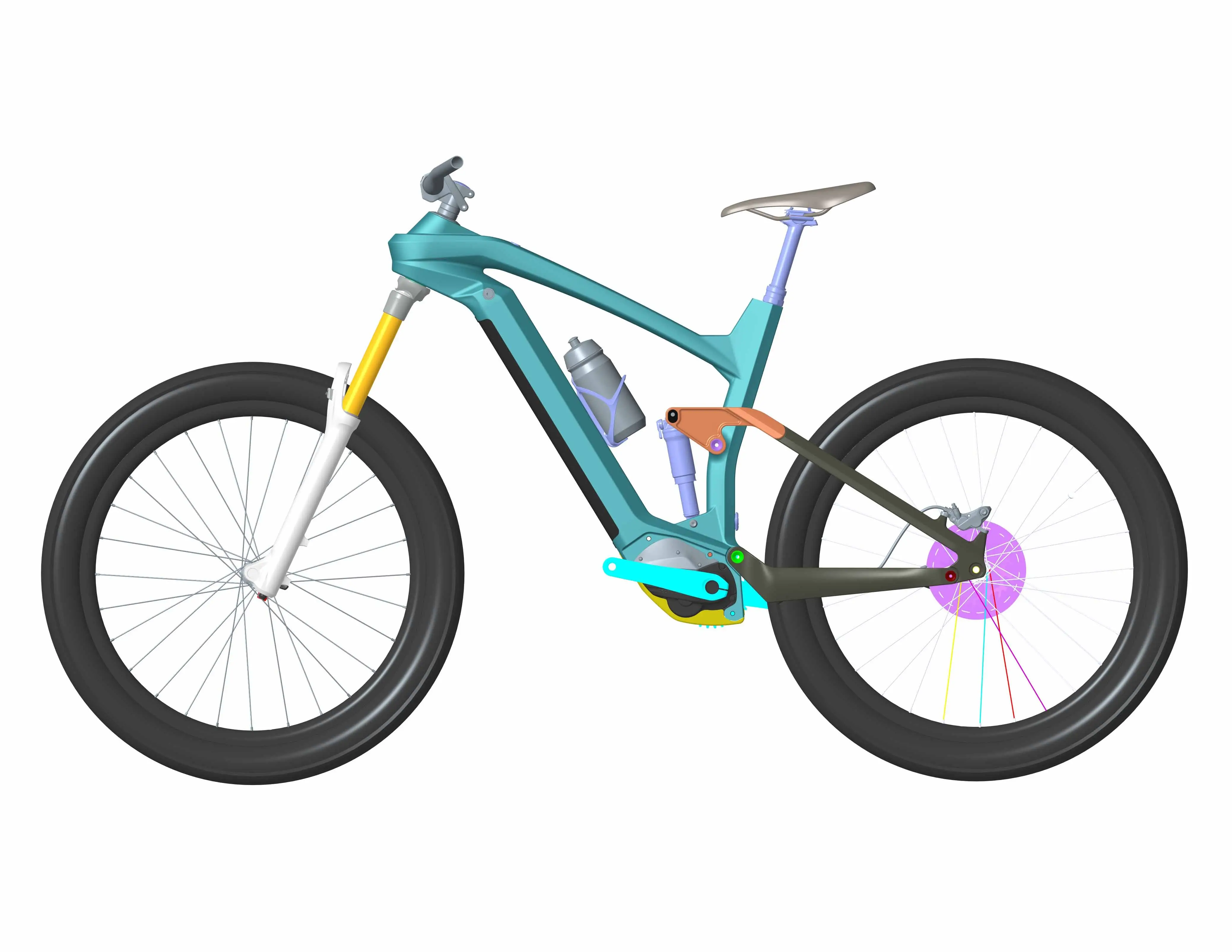 Miracle 29er MTB Enduro Electric Carbon E-bike Frame for SHIMANO Motor and Battery