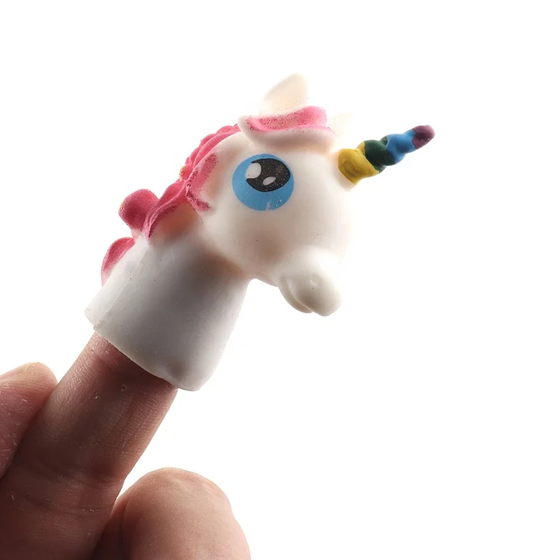 
Yiwu Huayi TPR Finger Toy Cute Cartoon Animal Finger Puppet Baby Educational Hand Toy Tell Story Baby Favor Dolls 