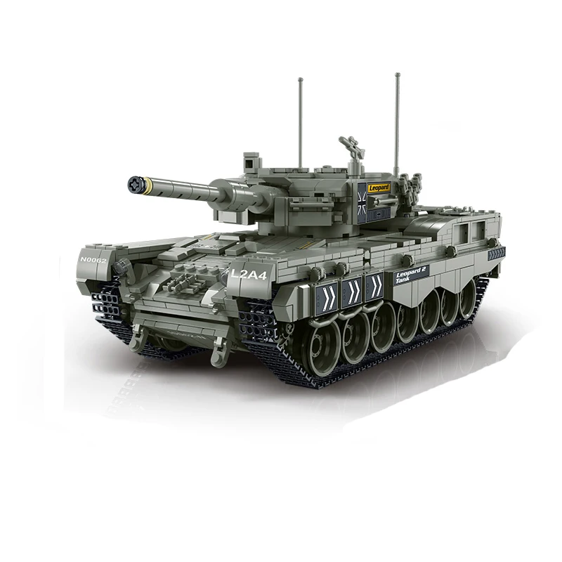 Mork Military Series Tank Model Small Particle Assembly Building Kids DIY Blocks Brick Toys with 1756PCS